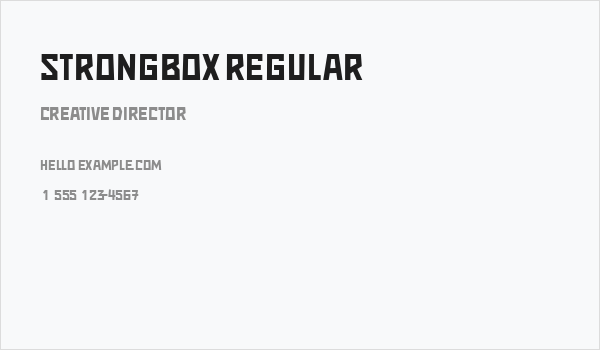 Strongbox Regular Business Card