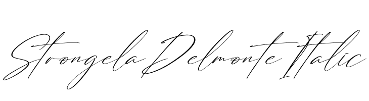 Strongela Delmonte Italic  नि: शुल्क फ़ॉन्ट्स डाउनलोड