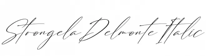 Strongela Delmonte Italic  Fuentes Gratis Descargar