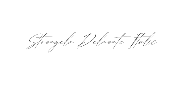 Strongela Delmonte Italic Logo