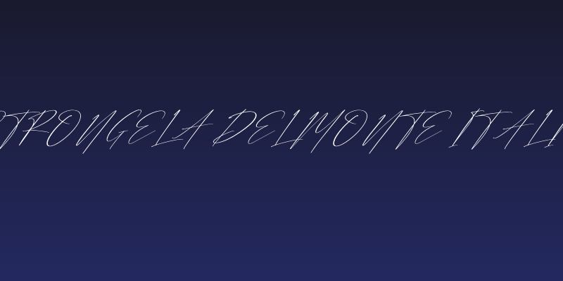 Strongela Delmonte Italic Social Header