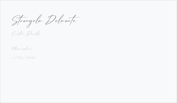 Strongela Delmonte Business Card