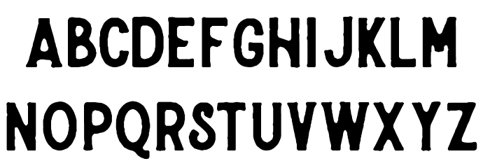 Stronger-Rough Font LOWERCASE