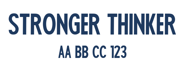 Stronger Thinker Font Preview
