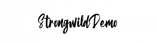 Strongwild Demo  नि: शुल्क फ़ॉन्ट्स डाउनलोड
