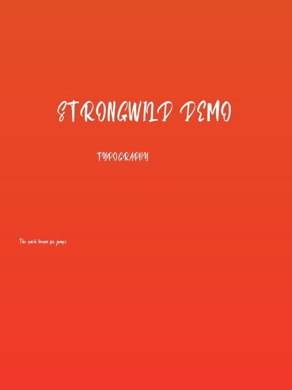 Strongwild Demo Poster