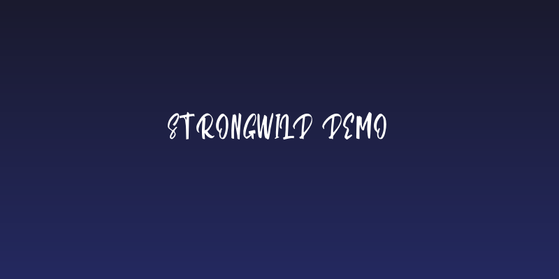 Strongwild Demo Social Header