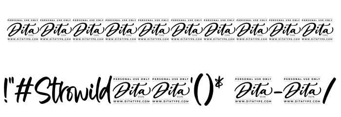 Strowild Personal Use Font OTHER CHARS