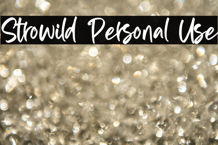 Strowild Personal Use Example 3