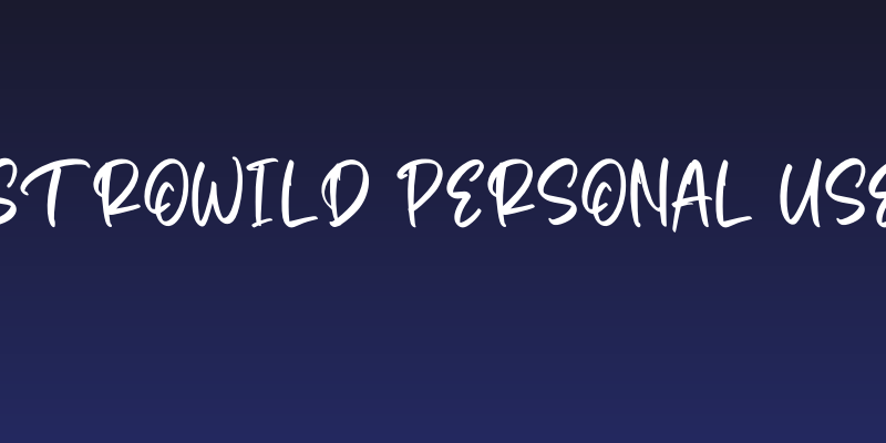 Strowild Personal Use Social Header
