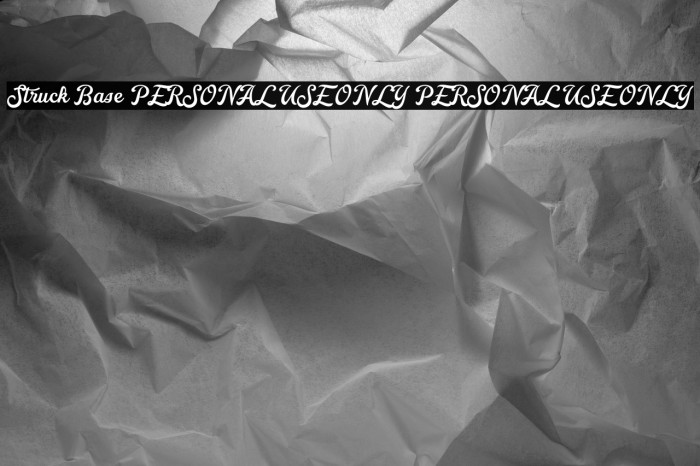 Struck Base PERSONAL USE ONLY PERSONAL USE ONLY Example 1