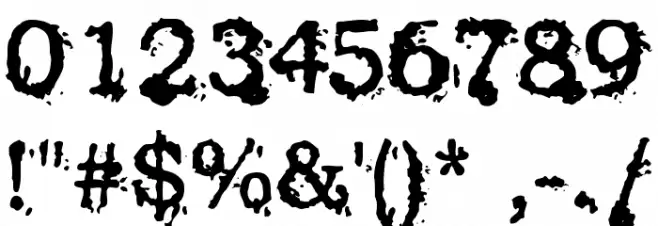 Struck Dead Font OTHER CHARS