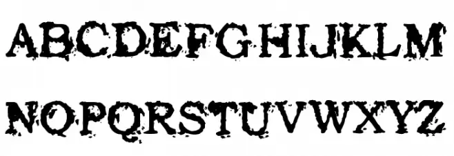 Struck Dead Font UPPERCASE