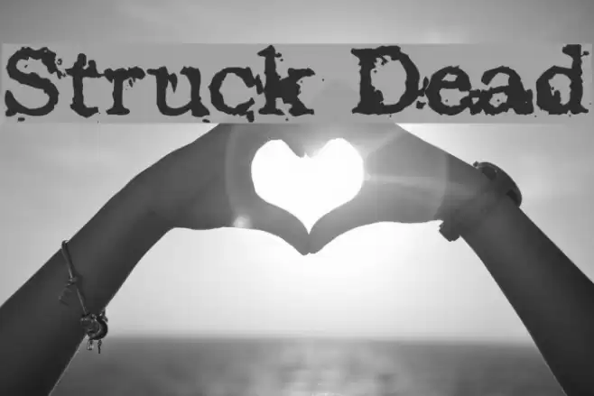 Struck Dead Font examples