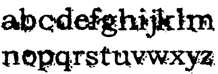Struck Dead Font LOWERCASE