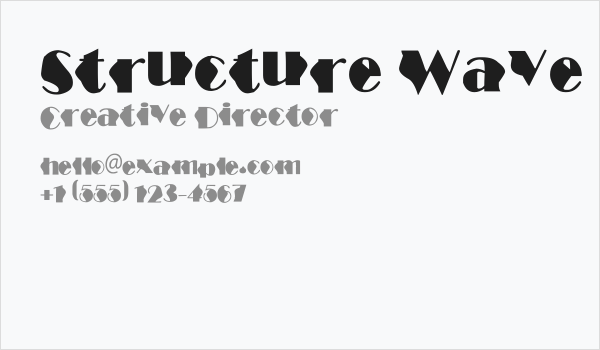 Structure Wave Business Card