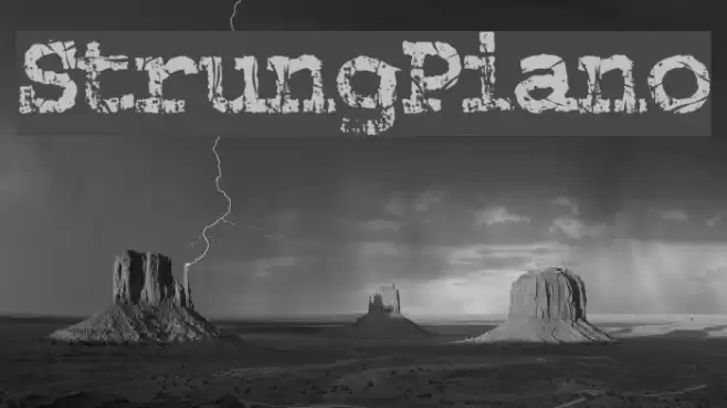 StrungPiano Font examples