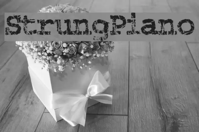 StrungPiano Font examples
