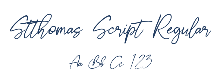 Stthomas Script Regular Font Preview
