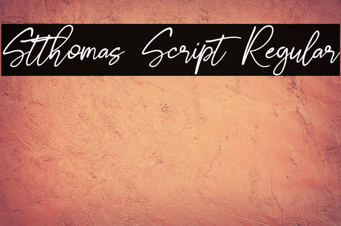 Stthomas Script Regular Example 2