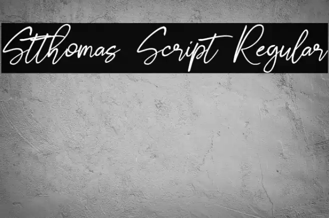 Stthomas Script Regular 字体 examples