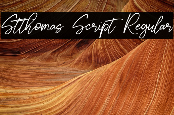 Stthomas Script Regular Example 3