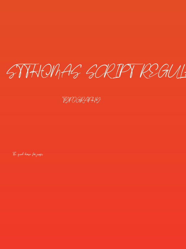 Stthomas Script Regular Poster