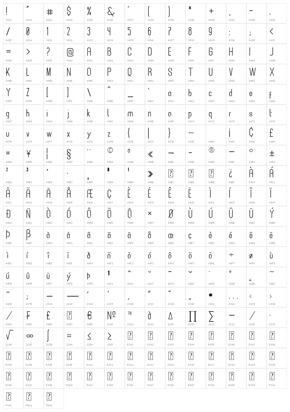 Sttorylinkregular-Bold Character Map