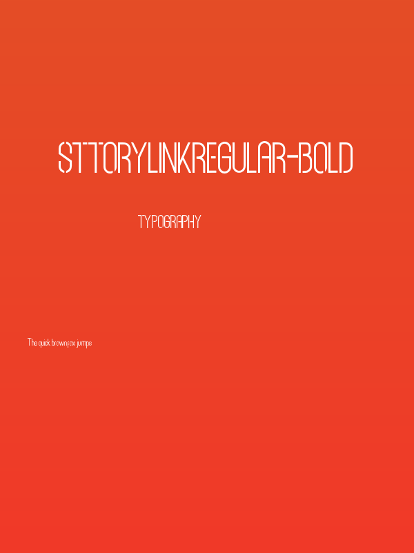 Sttorylinkregular-Bold Poster