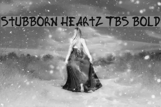 Stubborn Heartz TBS Bold Font examples