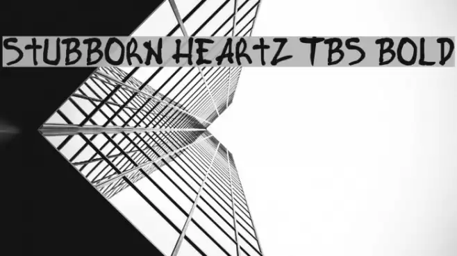 Stubborn Heartz TBS Bold Font examples