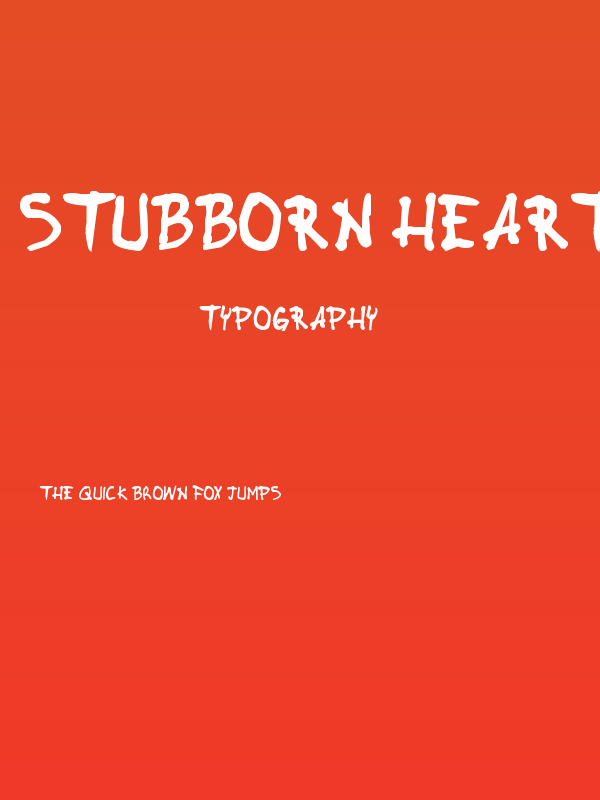 Stubborn Heartz TBS Bold Poster