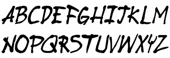 Stubborn Heartz TBS Italic フォント 大文字