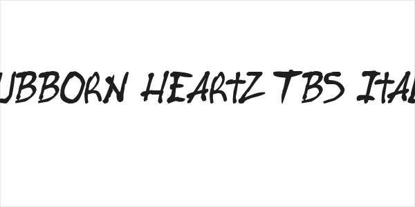 Stubborn Heartz TBS Italic Logo