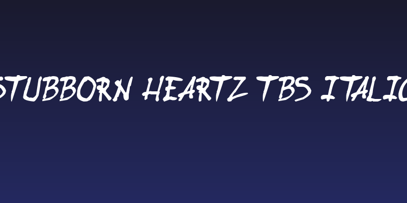 Stubborn Heartz TBS Italic Social Header