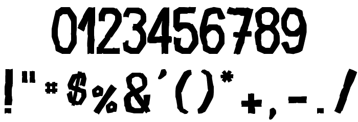 Stubborn Shark Font OTHER CHARS