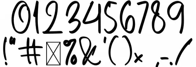 Stuck With You Font OTHER CHARS