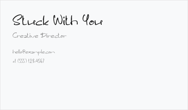 Stuck With You Business Card