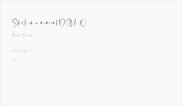 Stuck in a moment DEMO Business Card