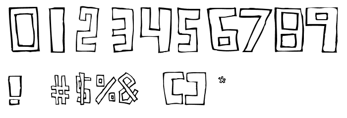 Stuck Font OTHER CHARS