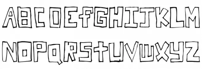 Stuck Font UPPERCASE