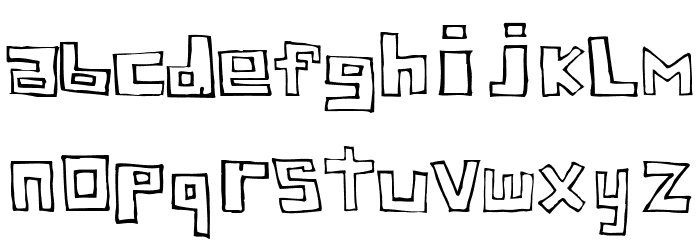 Stuck Font LOWERCASE