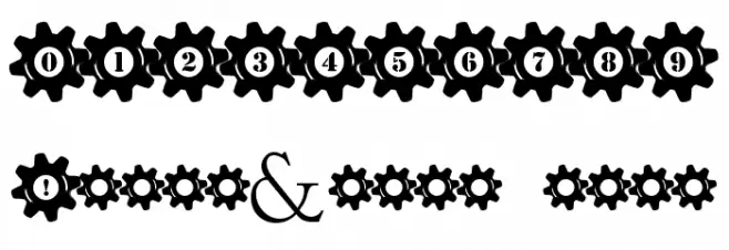 Stucked in Gears Font OTHER CHARS