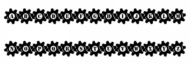 Stucked in Gears Caratteri MINUSCOLO