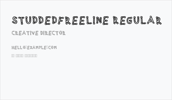 Studdedfreeline Regular Business Card