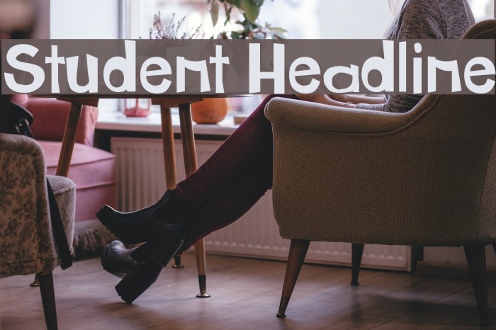 Student Headline Font examples