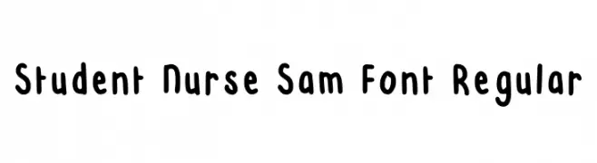 Student Nurse Sam Font Regular  Frei Schriftart Herunterladen