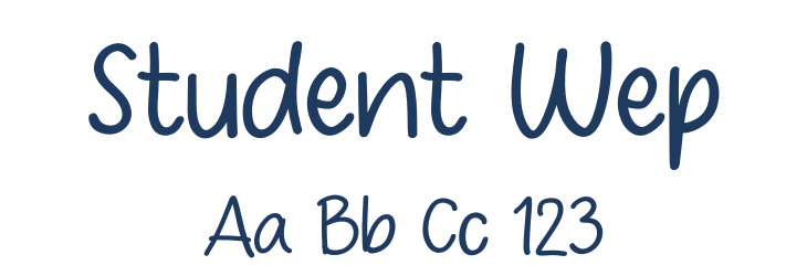 Student Wep Font Preview