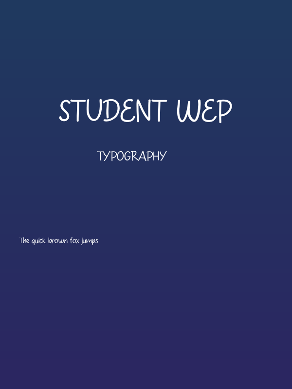 Student Wep Poster