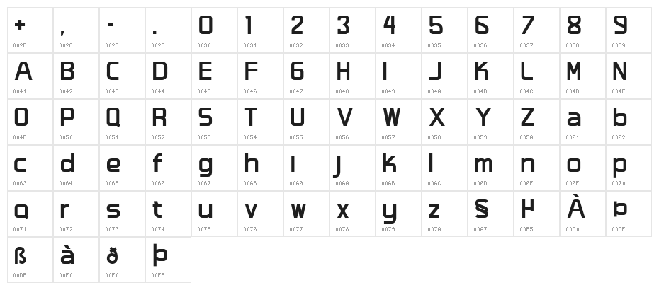 Studio Grotesk Bold Character Map